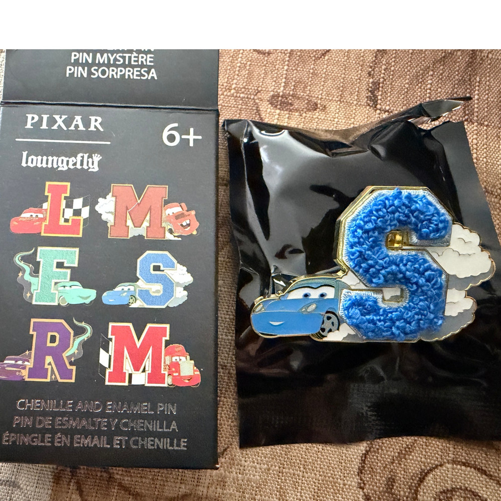 Loungefly Pixar Cars SALLY Chenille Letters Pin